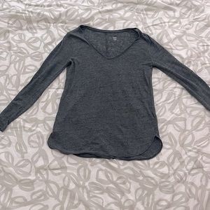 gray low cut shirt, size medium